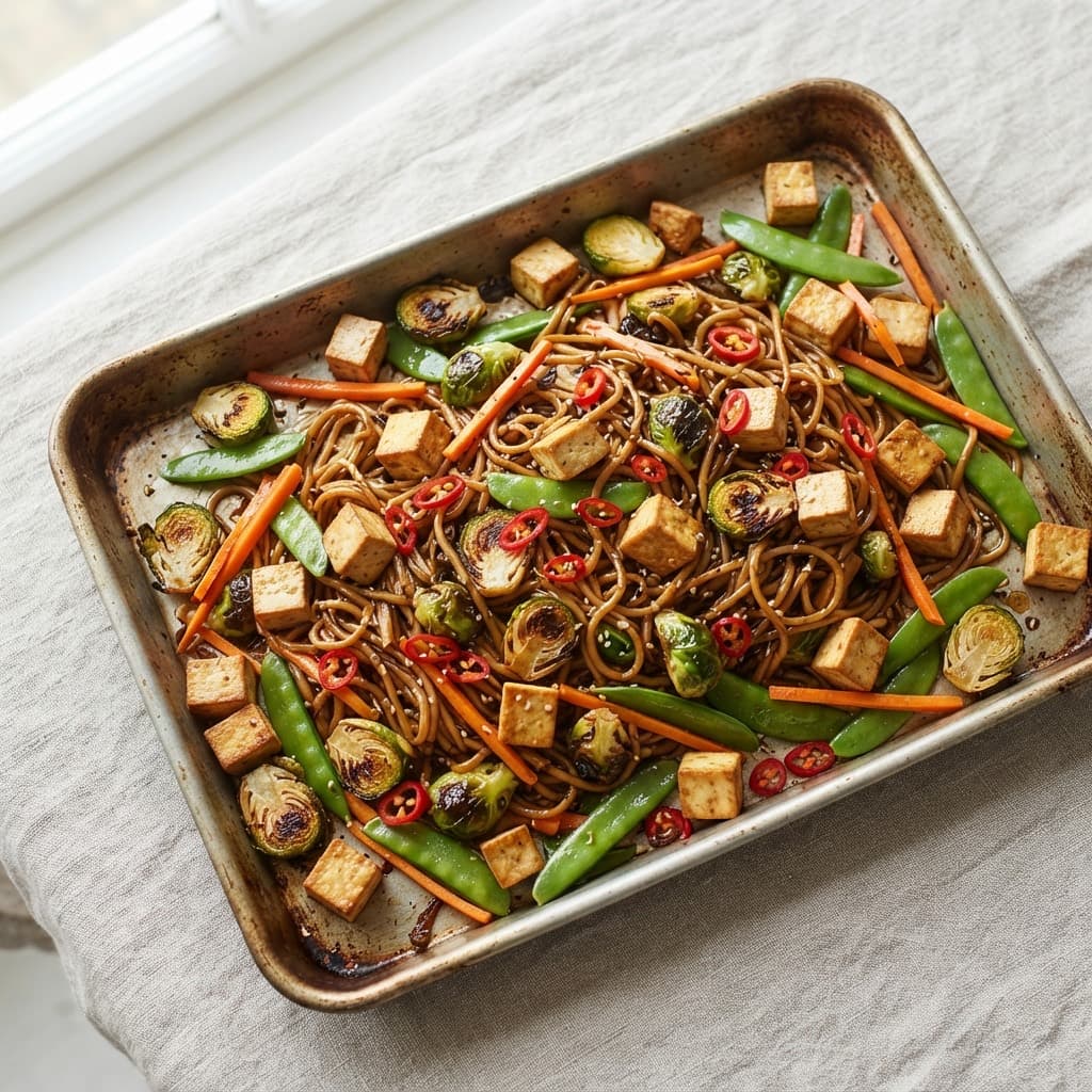 Tofu Noodle Traybake